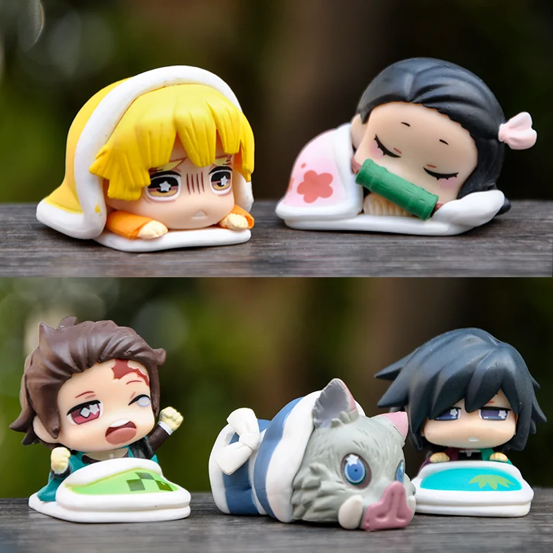 

Demon Slayer Figures Agatsuma Zenitsu Kamado Nezuko Hashibira Inosuke Kamado Tanjirou Tomioka Giyuu Sleeping Doll Model Toy Gift