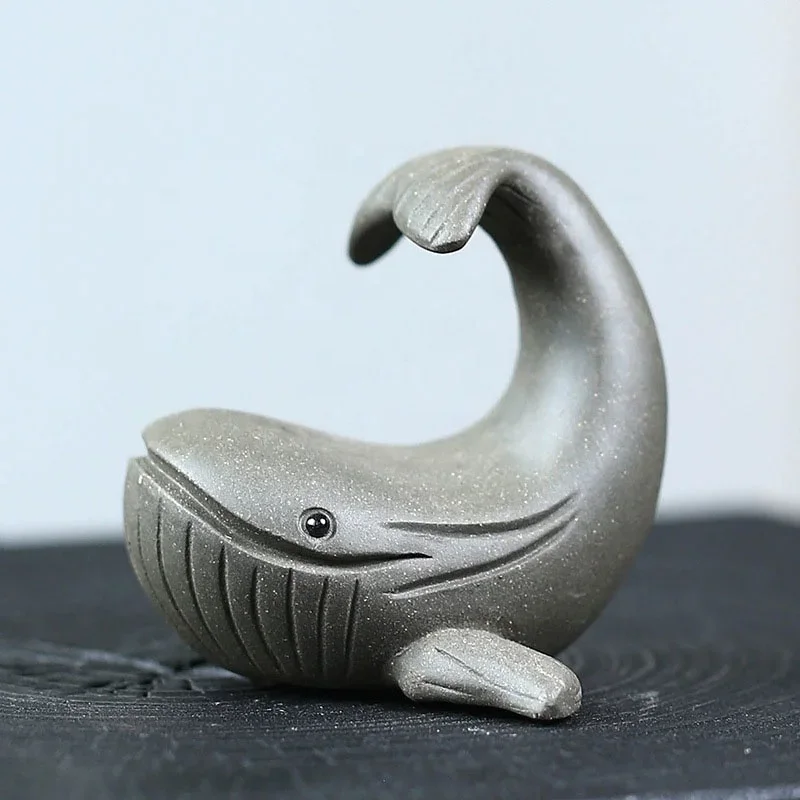 Wholesale Whale Tea Pet Purple Clay Zisha Pets Tea Ceremony Desk Pet For Tea Lover