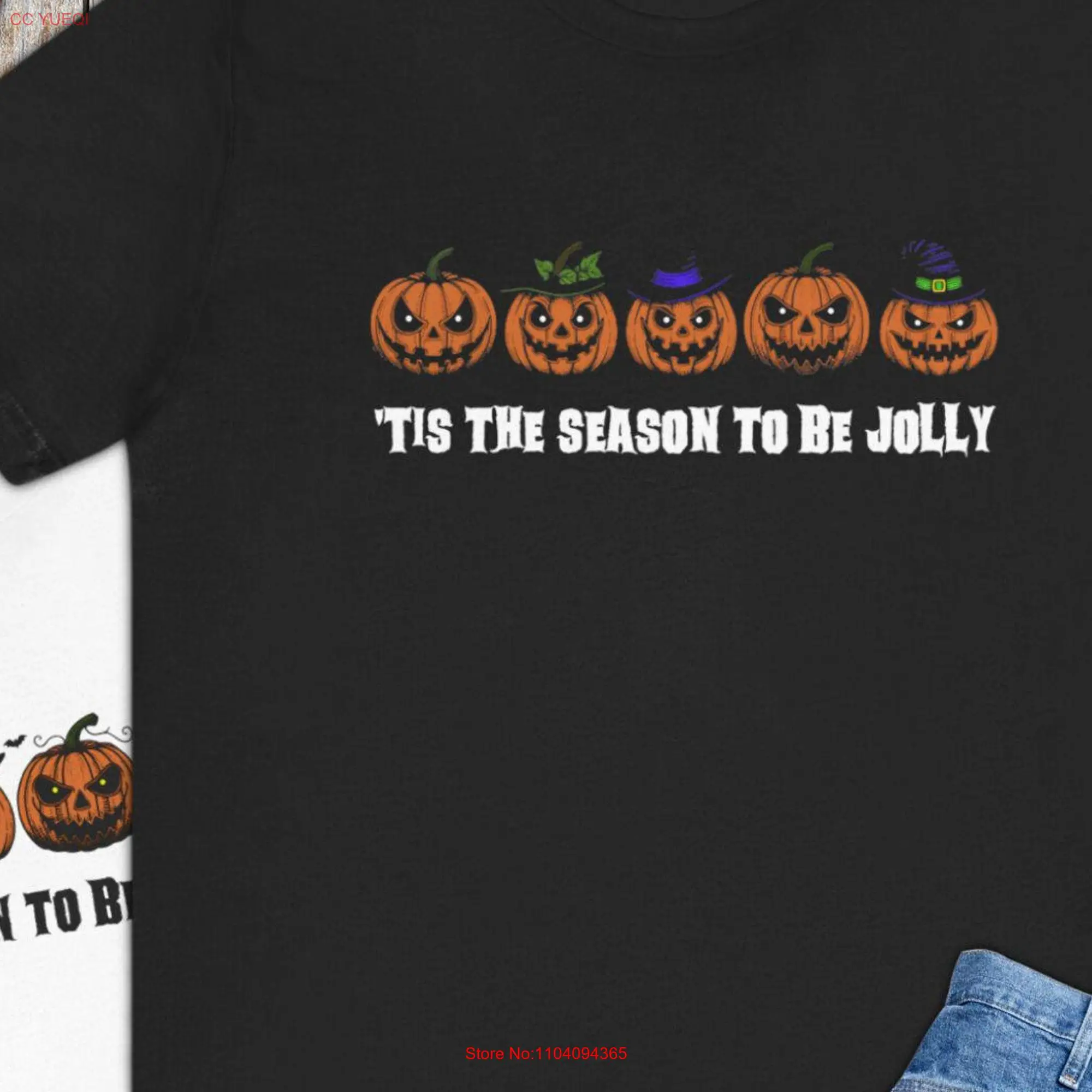 Tis the Season to Be Jolly Halloween Wicked Laughing Pumpkins Funny Jersey  T Shirt Express Delivery available S 3XL