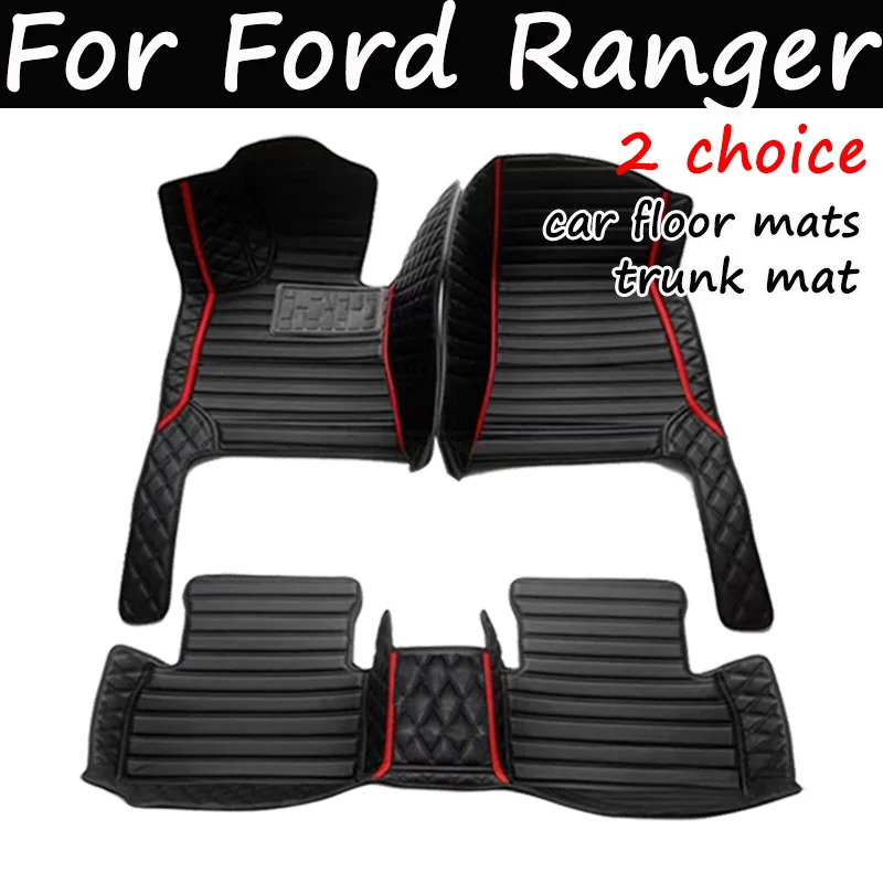 For Ford Ranger 2023 2022 2021 2020 2019 2018 2017 2016 2015 2014 2013 2012 Car Floor Mats Auto Interior Waterproof Carpets