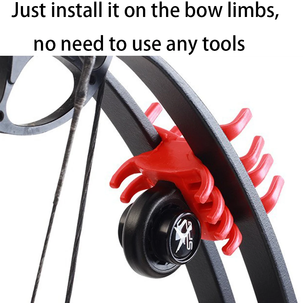1Pair Compound Bow Limbs Stabilizer Quickly Install Rubber Dampener Bows Blade Shock Absorbers Archery Target Shooting
