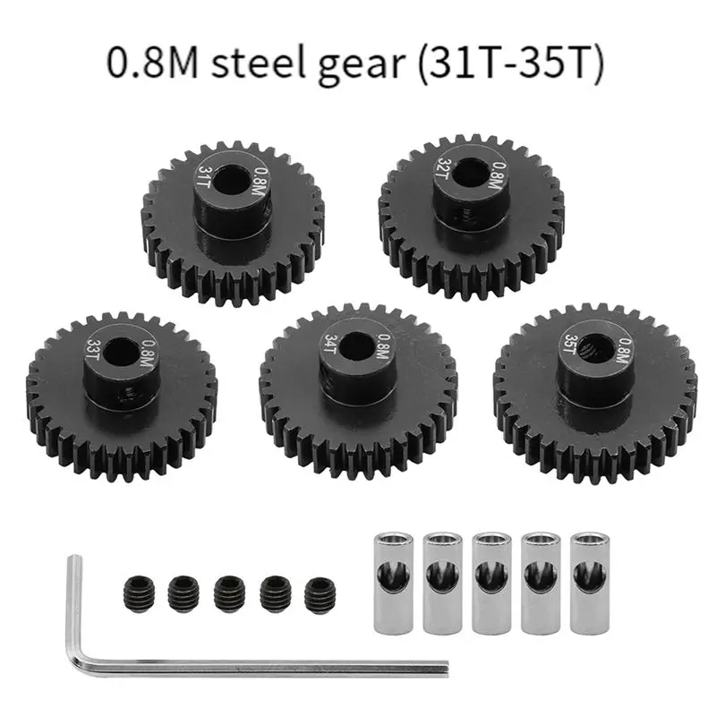 FBIL-0.8M Motor Gear Set For 1/10 RC Rigs Crawler Axial Capra F9 SCX10 III AR45P Axle Upgrade Parts  31T+32T+33T+34T+35T