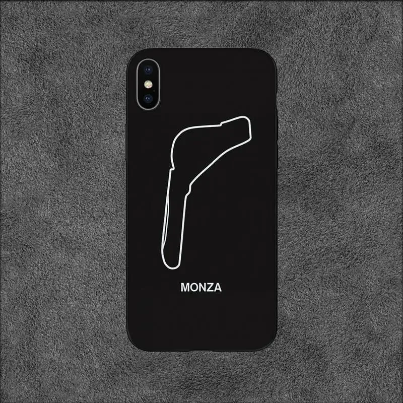 F1 Race Track Prints Phone Case For iPhone 11 12 Mini 13 14 Pro XS Max X 8 7 6s Plus SE XR Shell