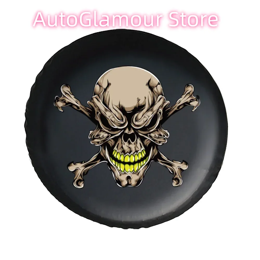 الجمجمة زهرة غطاء الإطار الاحتياطي مقاوم للماء الغبار واقية العالمي عجلة الإطارات يغطي صالح للمقطورة Rv SUV شاحنة تخييم الملحقات