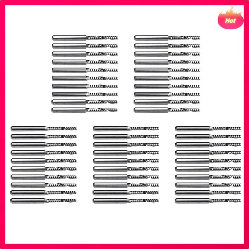 

ABYP 50 PCS 2Mm X 15Mm Carbide Single Flute End Mill Router Bit For Engraving Machine