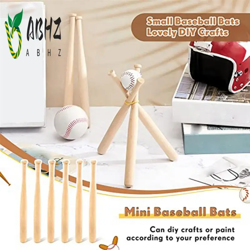 

ABHZ-36 шт. мини-бейсбольная бита 7 дюймов незавершенные маленькие деревянные летучие мыши неокрашенные деревянные бейсбольные биты для рисования брелок