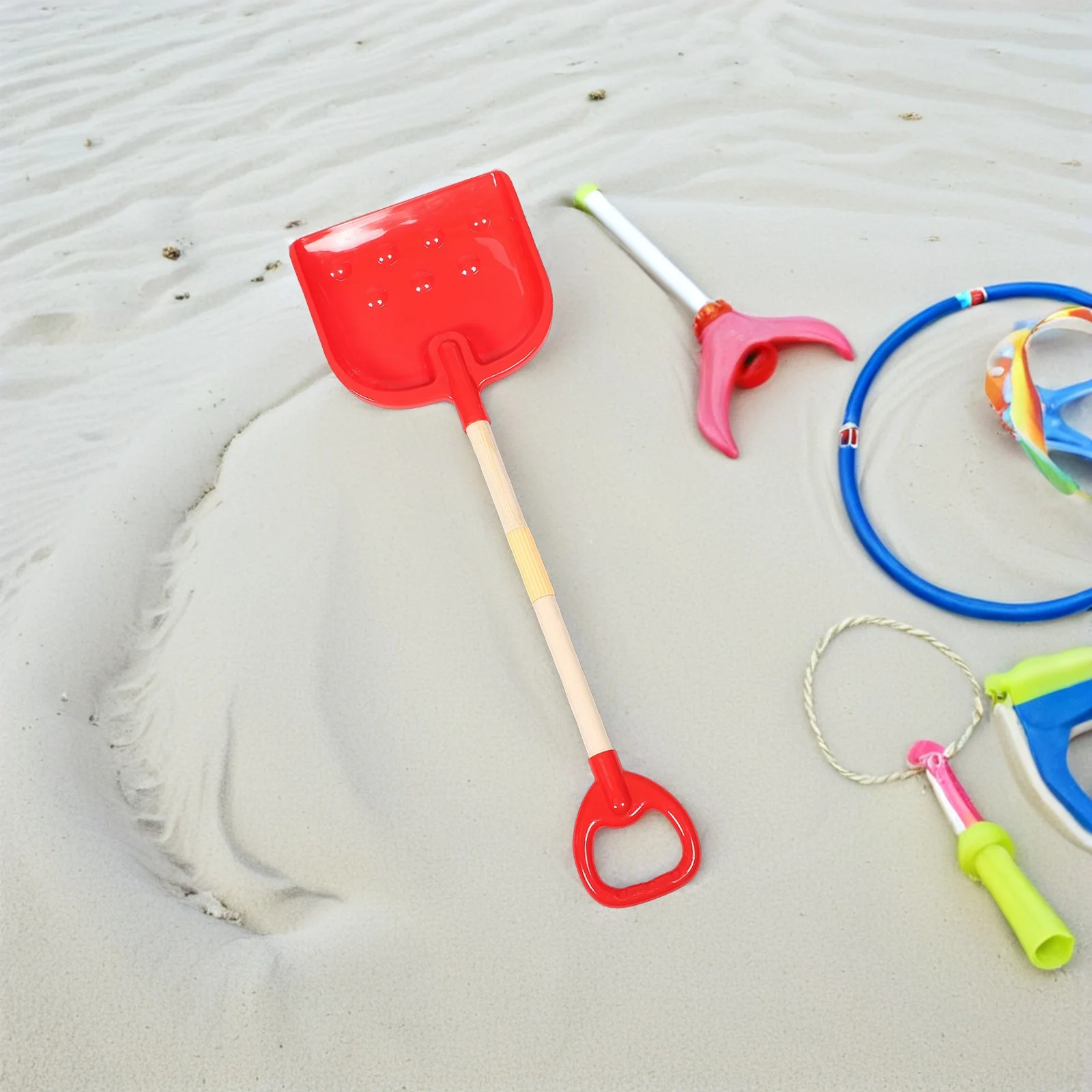 2Pcs Kids Outdoor Shovel Set - Sand Snow Digging Tools with Comfort Grip - Rugged Lightweight Plastic for Beach Backyard