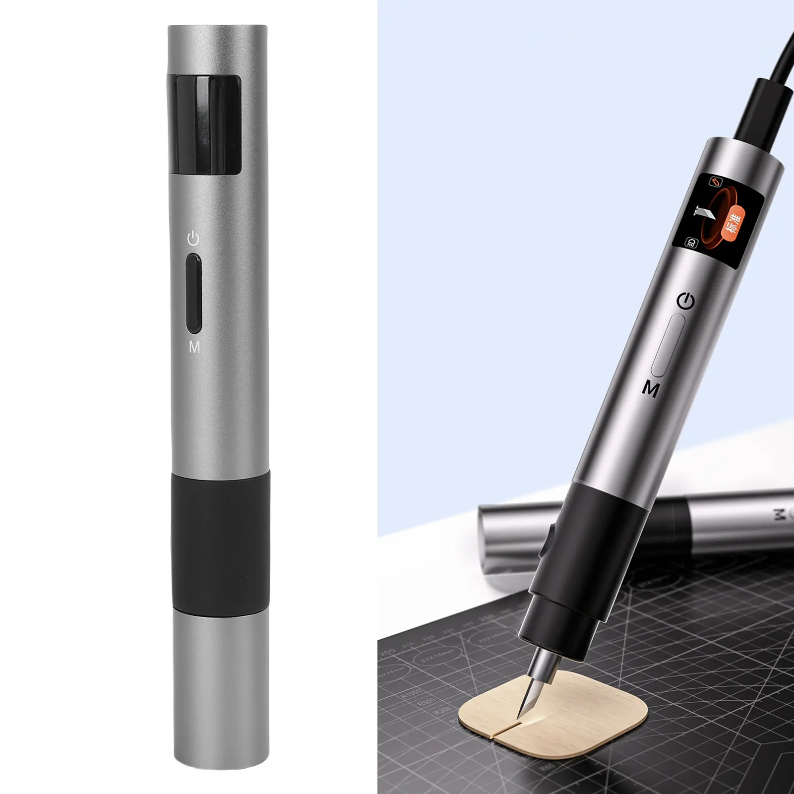 Handheld Ultrasonic Cutter 40KHz Cutting Frequency 3 Speed Adjustable Titanium Alloy Blade Tip Cutter for PCB Carbon Fiber DIY