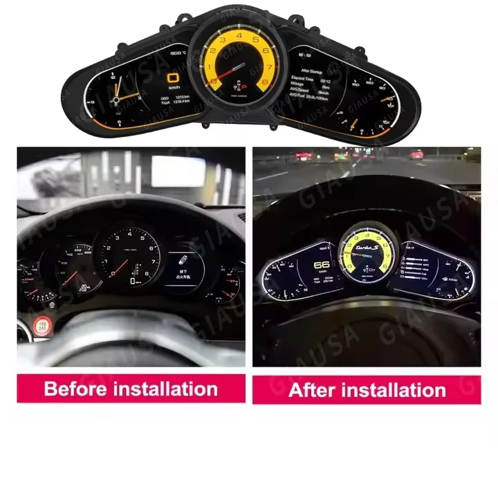

Car Auto Meter Speedometer LCD Instrument Digital Cluster For Porsche Cayenne 2011-2017 PCM3.0/3.1/4.0 Dashboard LHD/RHD