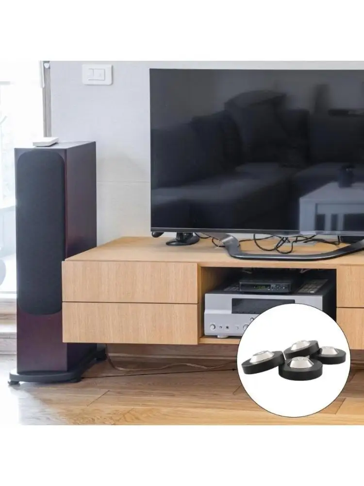 

652F 39mmx13mm Speakers Spikes Base Pad, Set of 4 Isolation Feet Pad Elevates Sound Responses