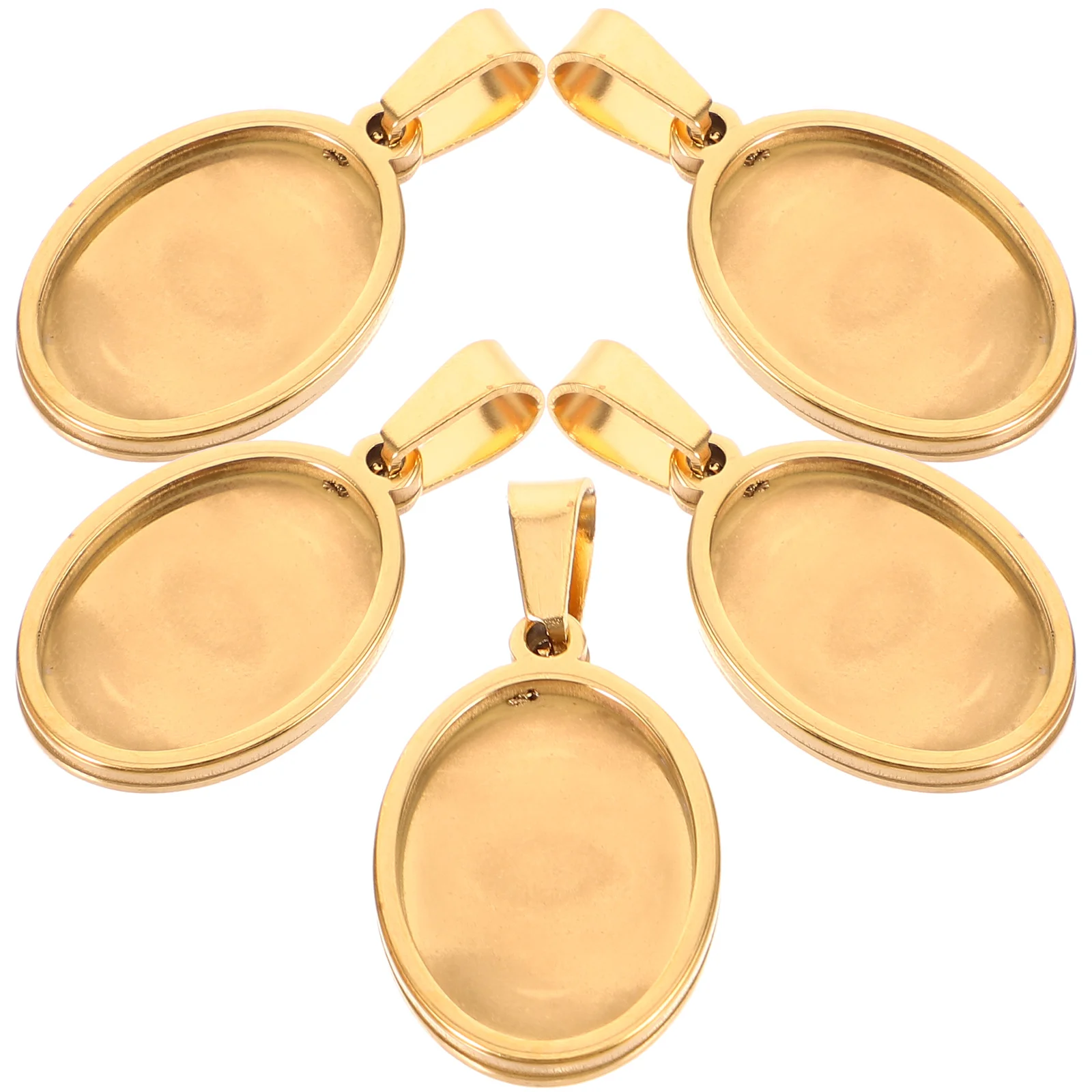 

5pcs Stainless Steel Base Making Diy Oval Shape Bezel For Jewelry Making Bezel Trays Blanks Stainless Steel Trays Diy Jewelry