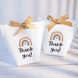 5pcs Thank You Rainbow candy chocolate gift box Boho unicorn theme Baby Shower girl 1st 2nd 3rd birthday decoration giveaway bag