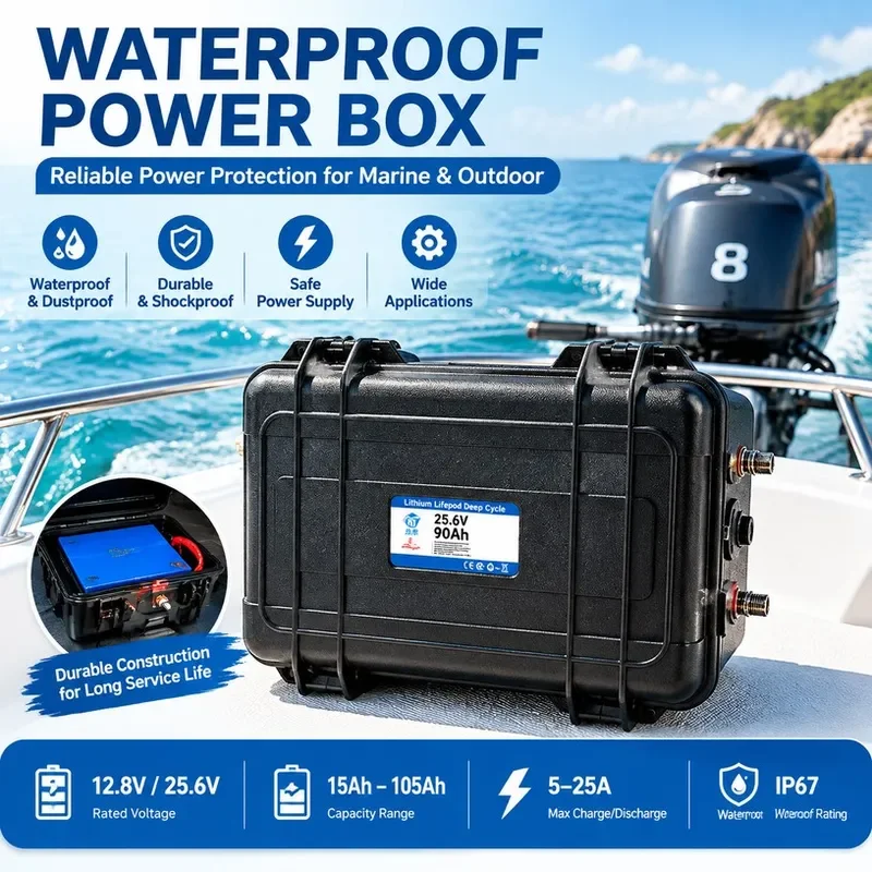 Large Capacity LiFePO4 Battery Outdoor Energy Storage Mobile Power Supply for Outboard Propulsion Lithium Battery