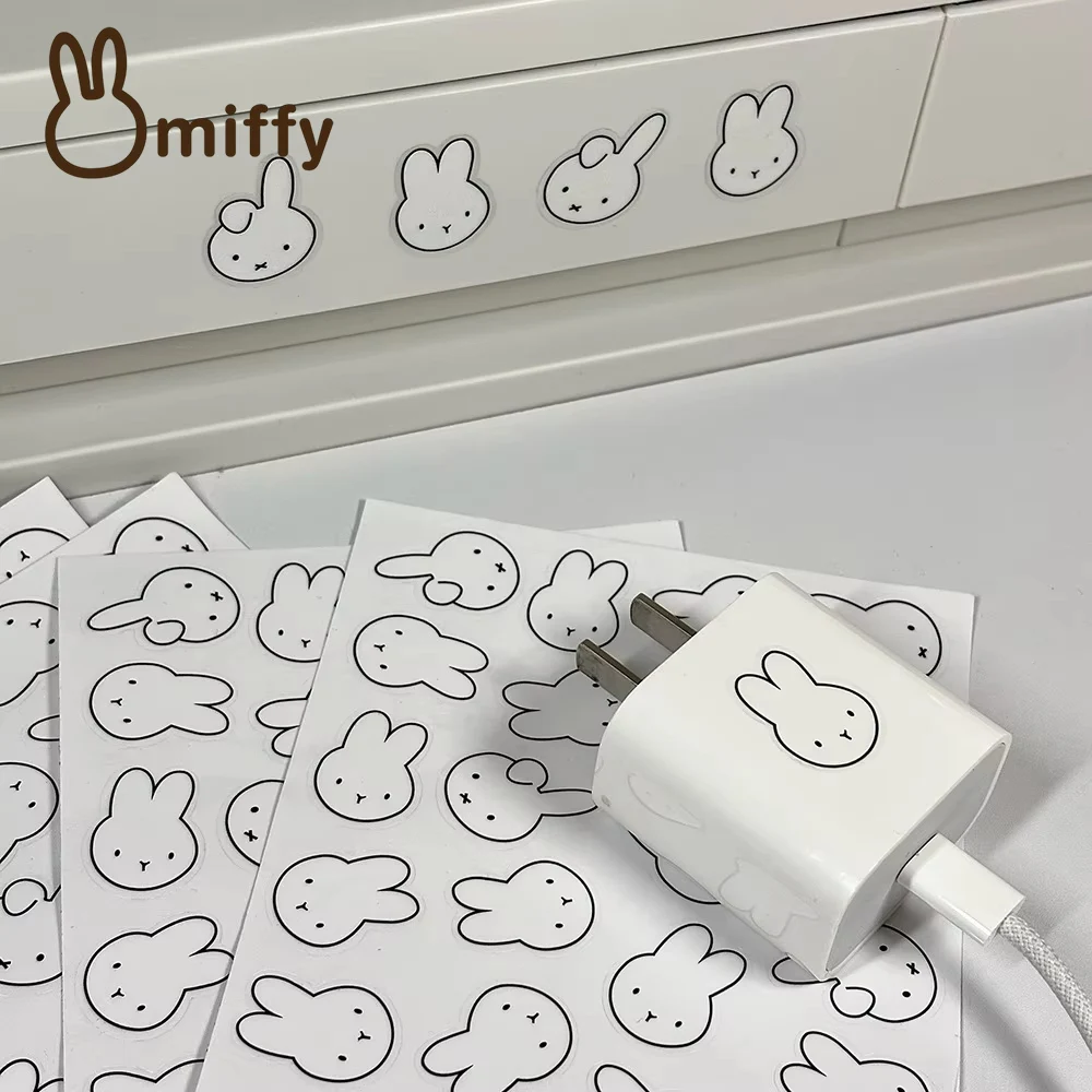 Miffy Kawaii pegatinas lindas DIY pegatinas decorativas impermeables ordenador portátil carcasa de teléfono móvil niña cumpleaños regalo de Navidad