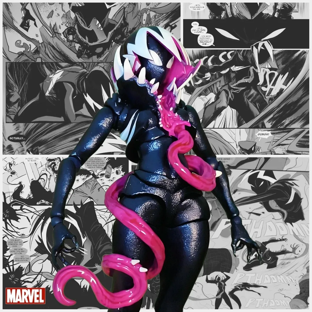 Incroyable figurine d'action Venom Gwen Kaiyodo Yamaguchi figurines Revoltech modèle Pvc Collection salle Decora bureau enfants jouets cadeaux