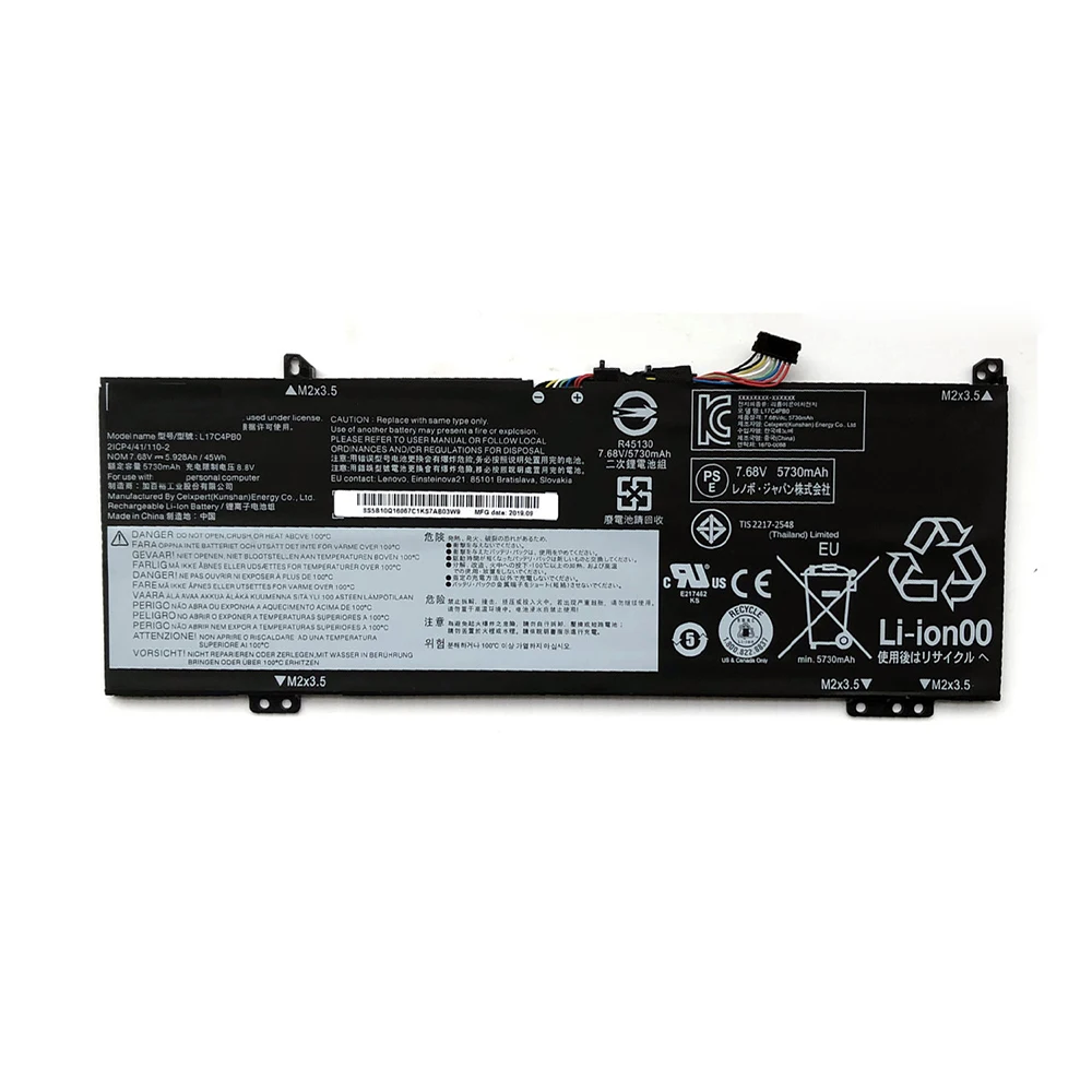 Brand New Genuine Original L17C4PB0 7.68V 45Wh Laptop Battery for Lenovo Yoga 530s 530-14IKB Flex 6-14IKB L17M4PB0