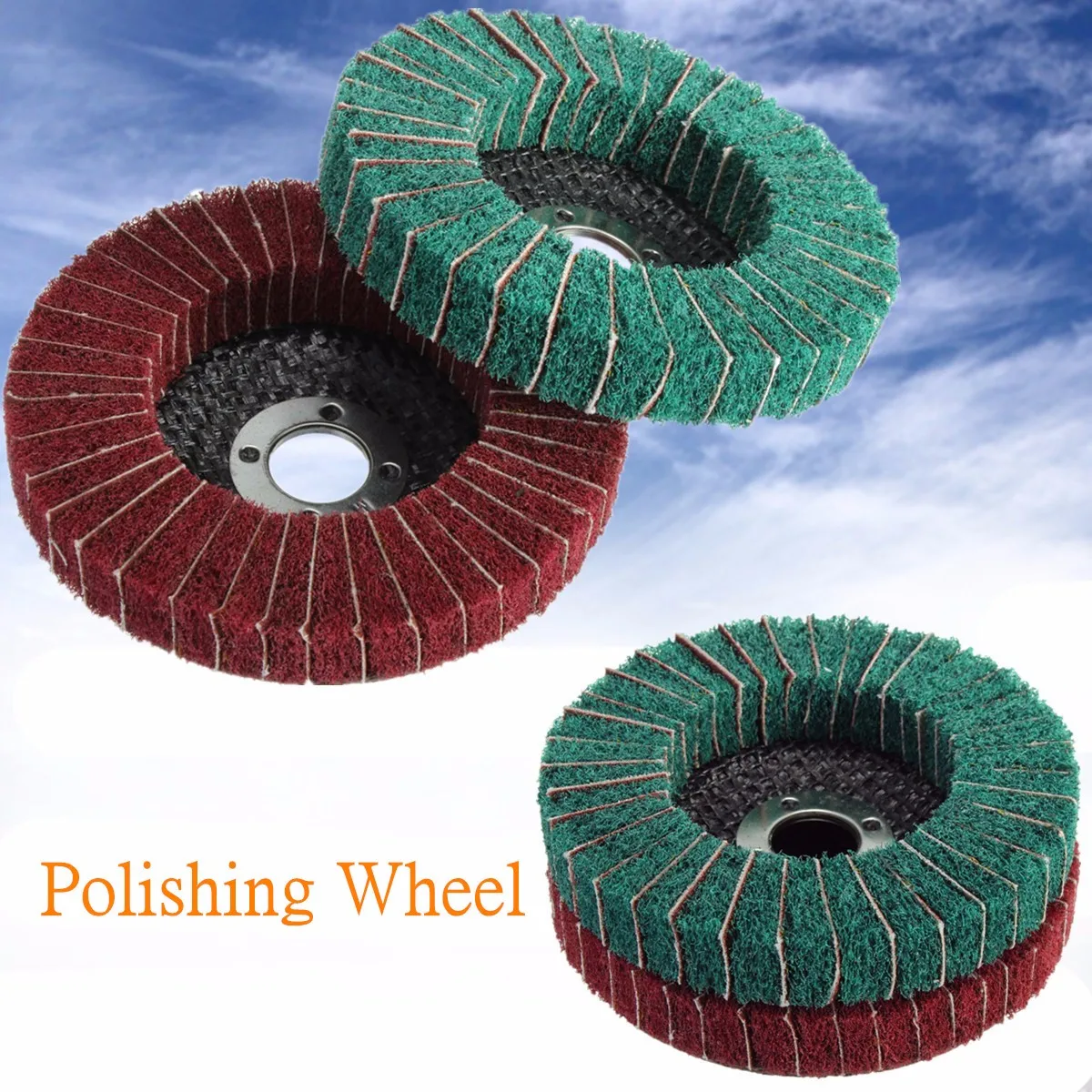 1Pcs Nylon 10cm Fiber Buffing Wheel Abrasive Polishing Buffing Disc 280/320 Grit Nylon Fiber Polishing Wheel