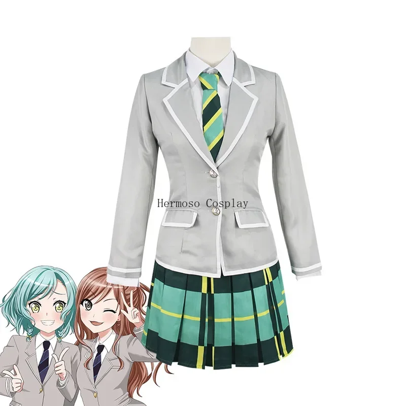 Anime Cos BanG Dream! Chihaya Anon Cosplay Costumes Outfit Halloween Christmas School Uniform Birthday Party Suit Custom Size