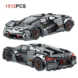 1512pcs Technical Mork Lamborghini V14 Super Racing Car Building Blocks Model MOC Kit Bricks Toys for Kid Boy Gifts