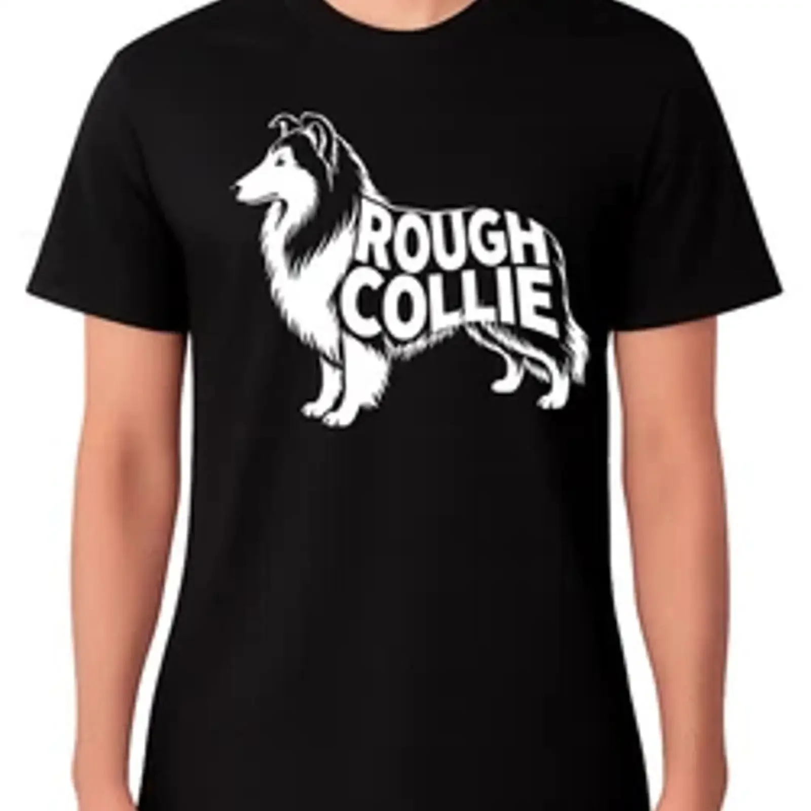 Rough Collie Dog T Shirt Pet Lover Breed Art  vintage Washed Unisex Stylish Comfortable fashion Slightly Breathable graphic