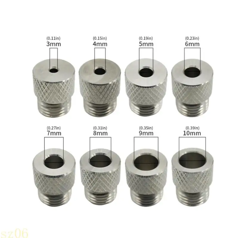 Bujes guía de taladro profesional con tamaños precisos, superficies moleteadas para una mayor estabilidad, accesorios de perforación de manguito de taladro