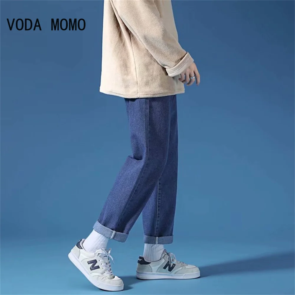 

Stretch Baggy Jeans Men 2022 Spring Autumn Loose Straight Vintage Business Casual Trousers Distressed Long Denim Pants Mens