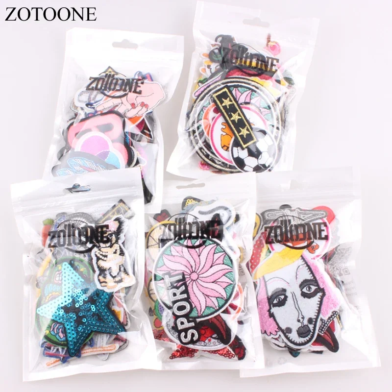 ZOTOONE 30pcs/lot Random Iron on Patches For Women Lovely Girls Kids Sew On Patch For Clothing Applique Sticker DIY Accessory D