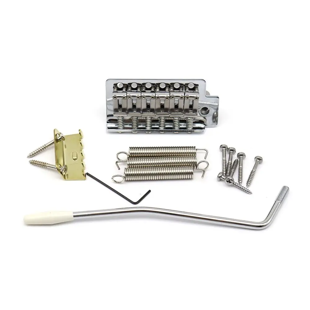 

6 Strings Vintage Style Guitar Tremolo Bridge with Install attachments Chrome