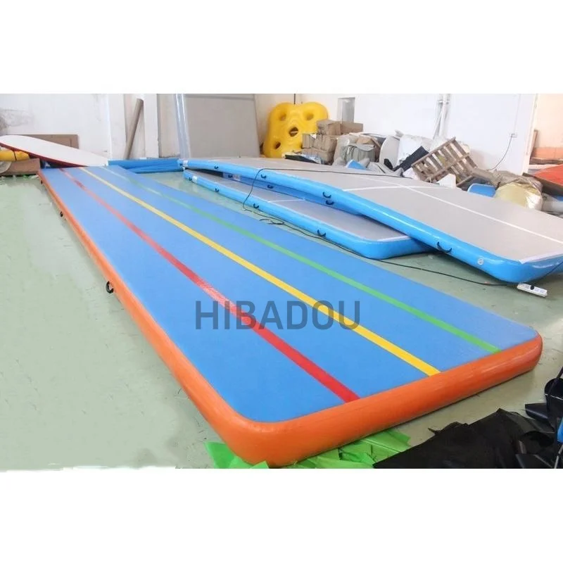 15x2x0.2m インフレータブルエア体操マット トレーニングマット エアフロアマット 体操エアトラック 1200wポンプ付き