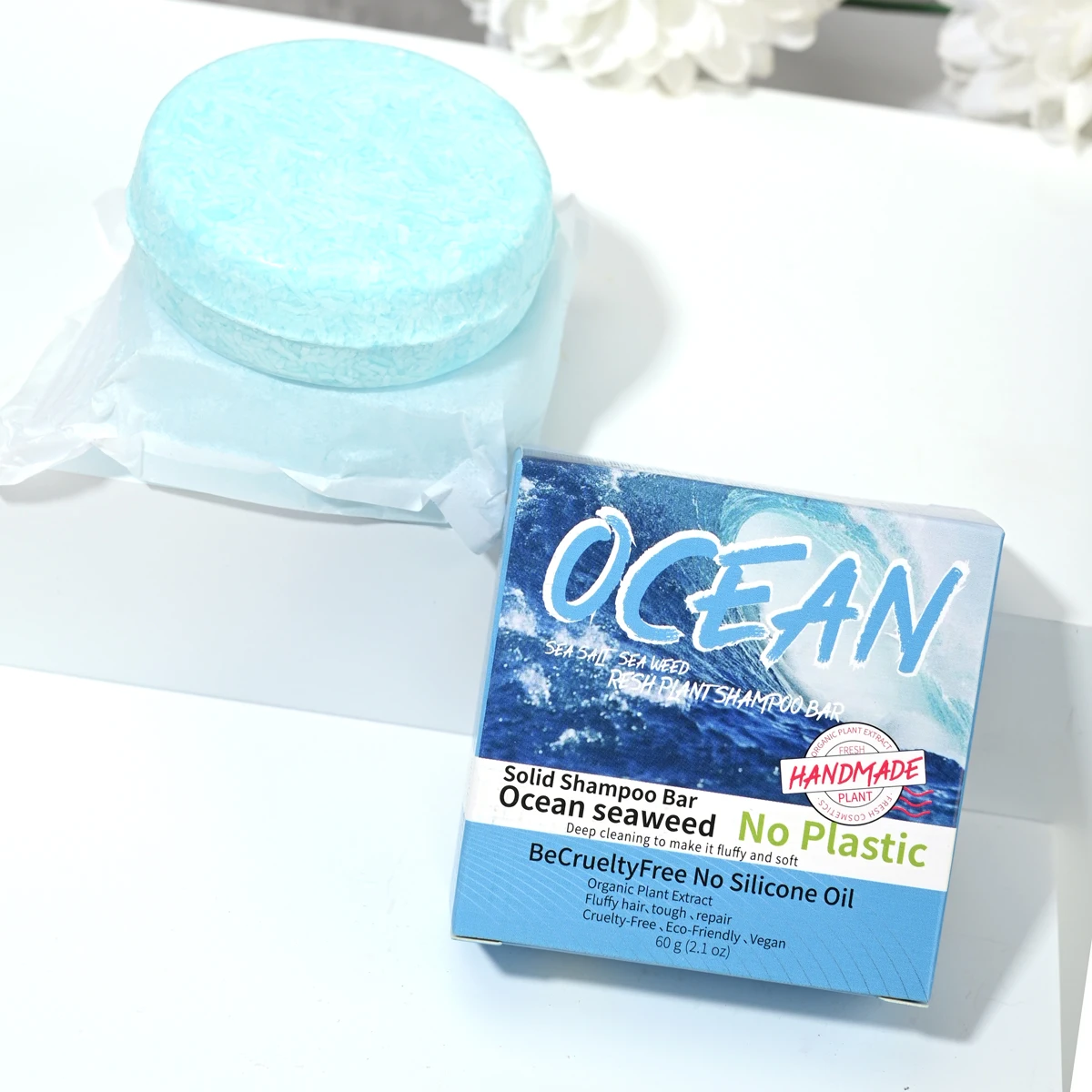 Refreshing Ocean Shampoo Seaweed essence Handmade Soap Soft and Tough Hair Care Soap Men\'s Shampoo