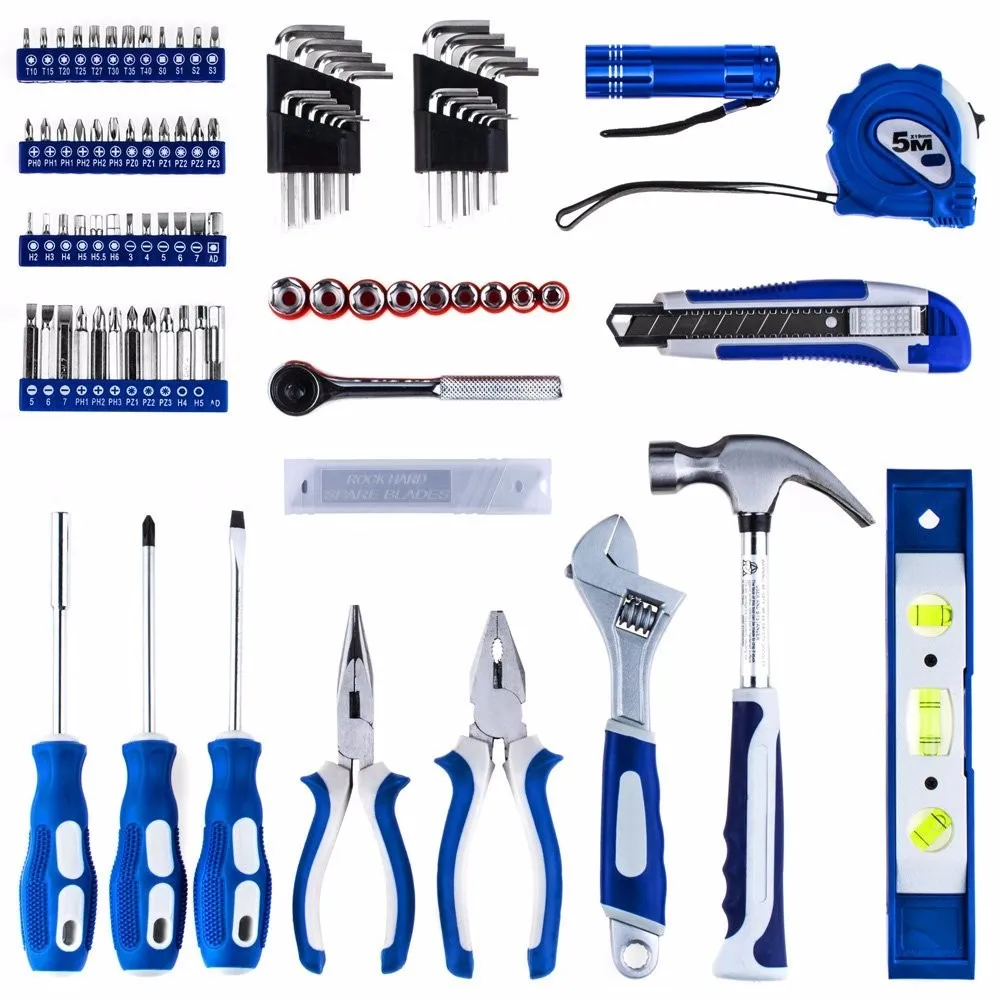 799pcs Stück Home Repair Tool Kit, Allgemeine Haushalt Tool Kit für Home Wartung mit Kunststoff Toolbox Lagerung Fall