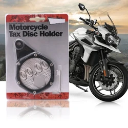 Motorcycle- Moped- Tax Disc Holder Motorbike Waterproof Tax Disc Permit Holder Aluminum Tax Disc Holder for Scooter- H9EE
