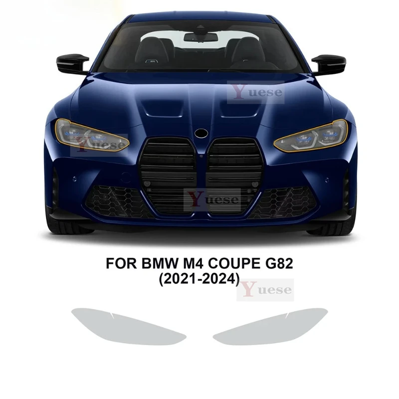 

Car Anti-collision Headlight Mirror Film TPU Transparent Protective Original Stickers For BMW M4 Coupe G82 2021-2024