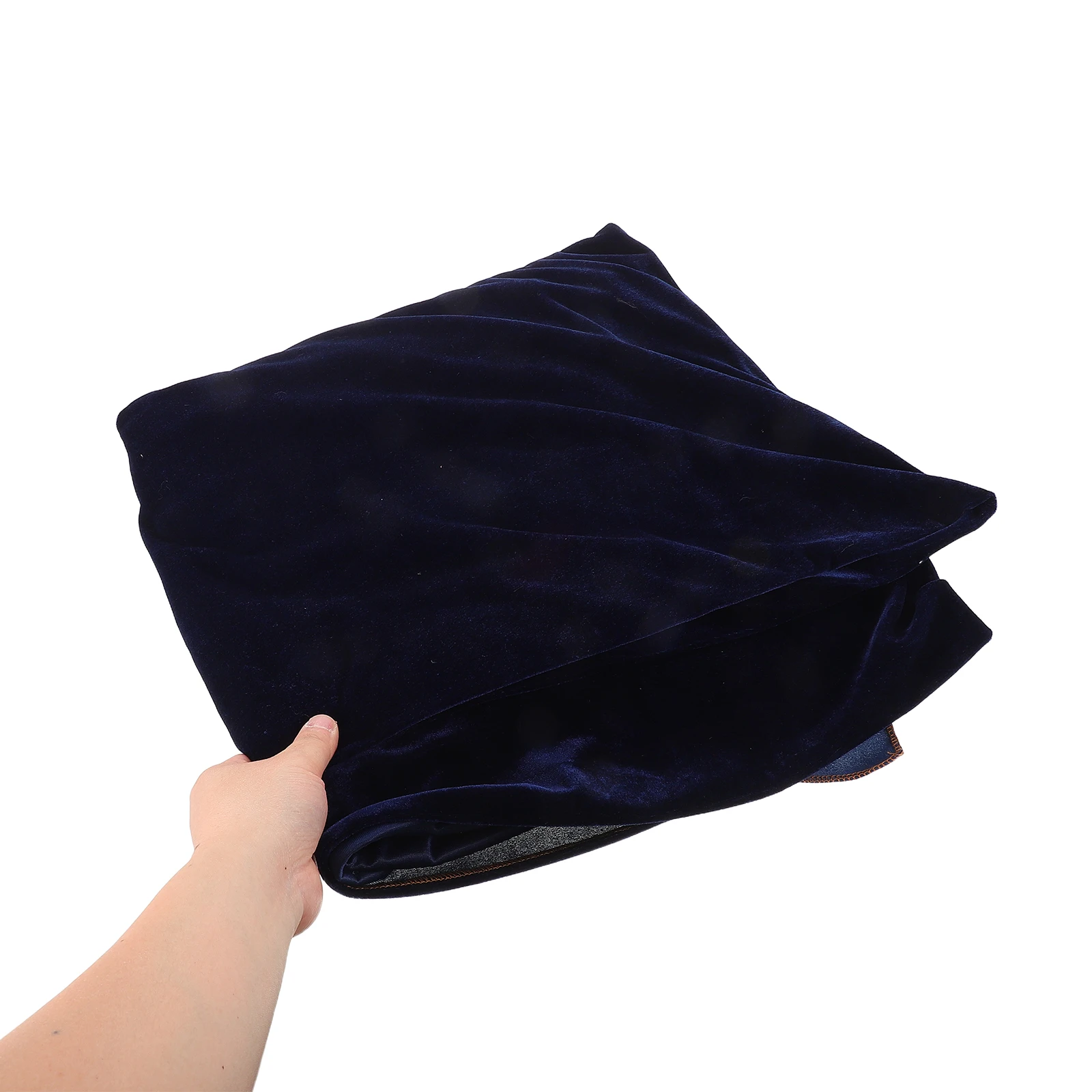 

Luxurious Blue Single Piano Stool Cover Reusable Washable Dustproof Protective Cover for Upright Pianos Pleuche Fabric