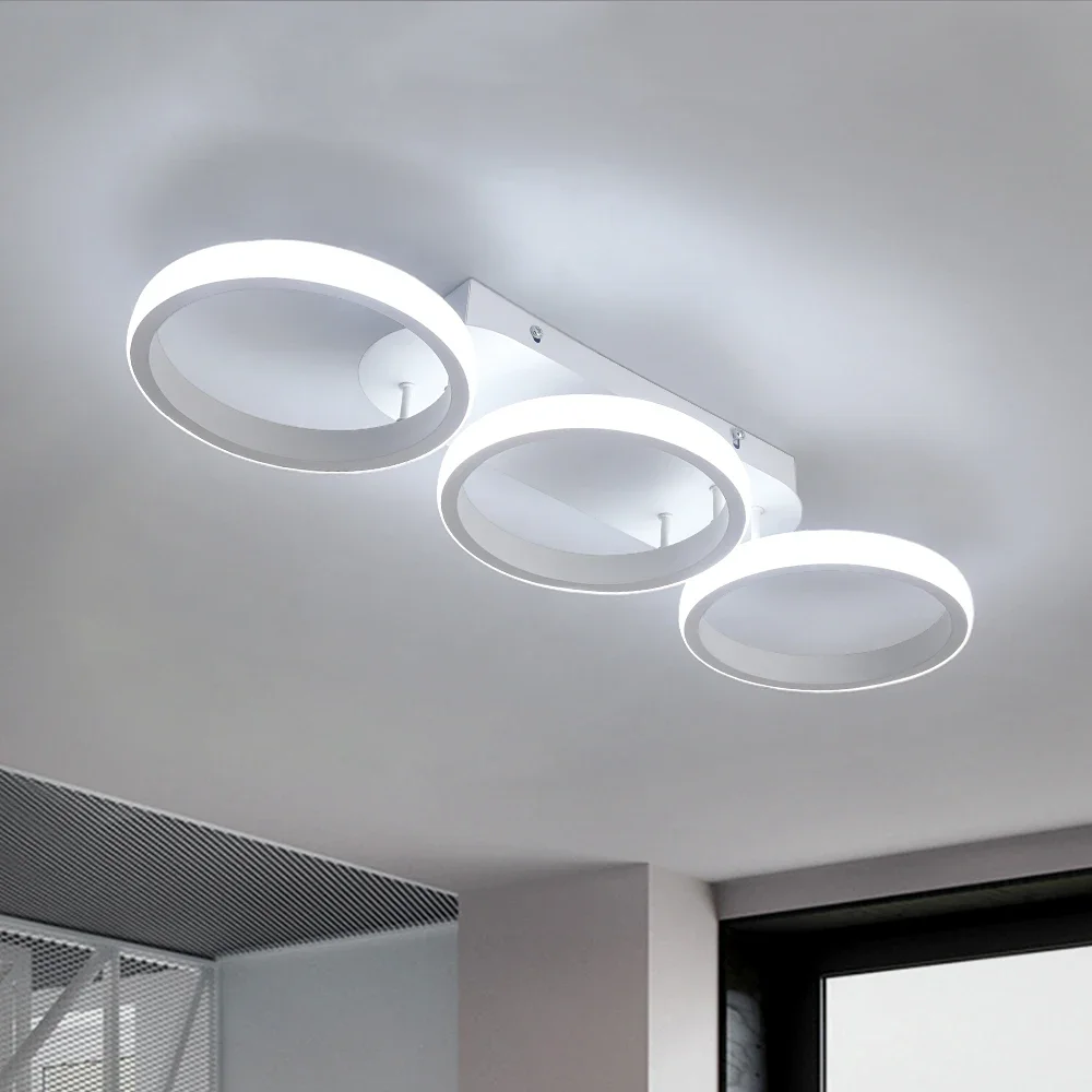 Imagem -02 - Modernas Lâmpadas de Teto Acrílico Led Corredor Corredor Vestiário Varanda Quadrado Branco Luminárias Decoração de Casa