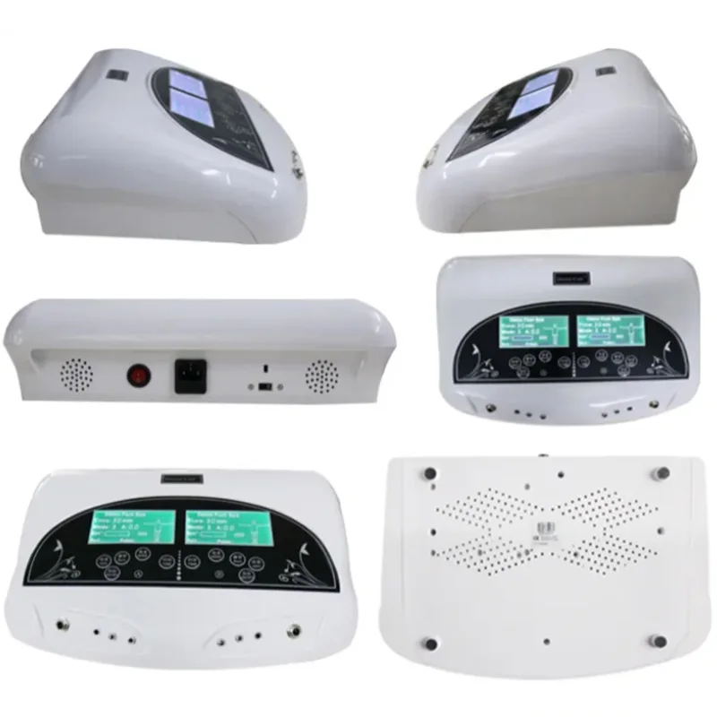 Dual Detox Foot Spa Machine with Acupucture Pads and Warm Belt Ionic Cleanse Machine Keep Health Cell Detoxification Salon