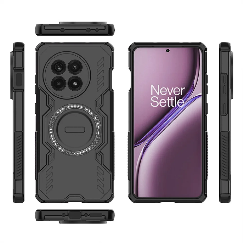 Kantong Udara Pembuangan Panas Anti Jatuh Casing Ponsel Pelindung Pengisi Daya Nirkabel Daya Tarik Magnet Kuat untuk One Plus 13 1 + ACE5 Baru