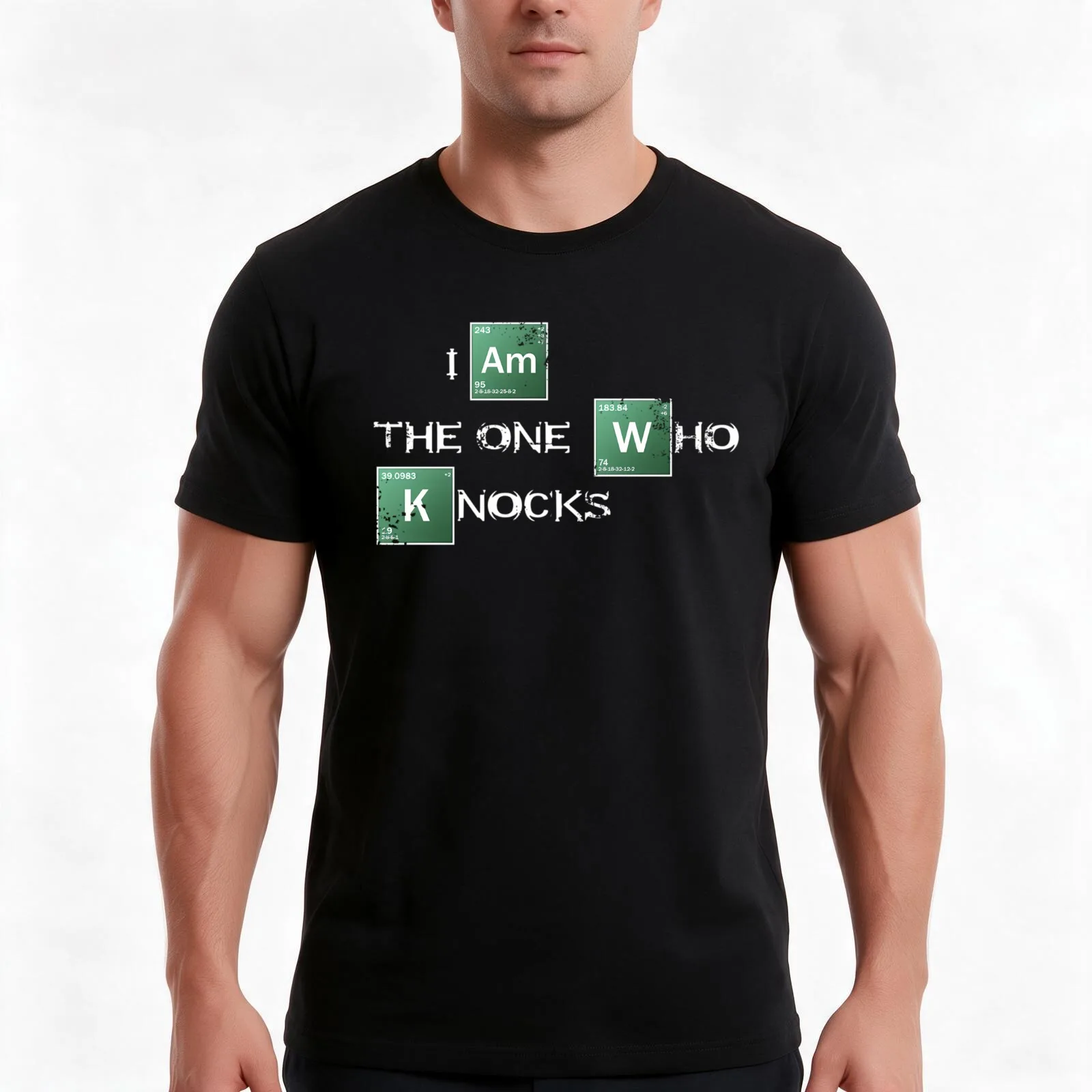 I Am The One Who Knocks T-Shirt, Summer Casual Cotton Tee, Oversized Streetwear Tops, Vintage Graphic Print, Unisex Men Women