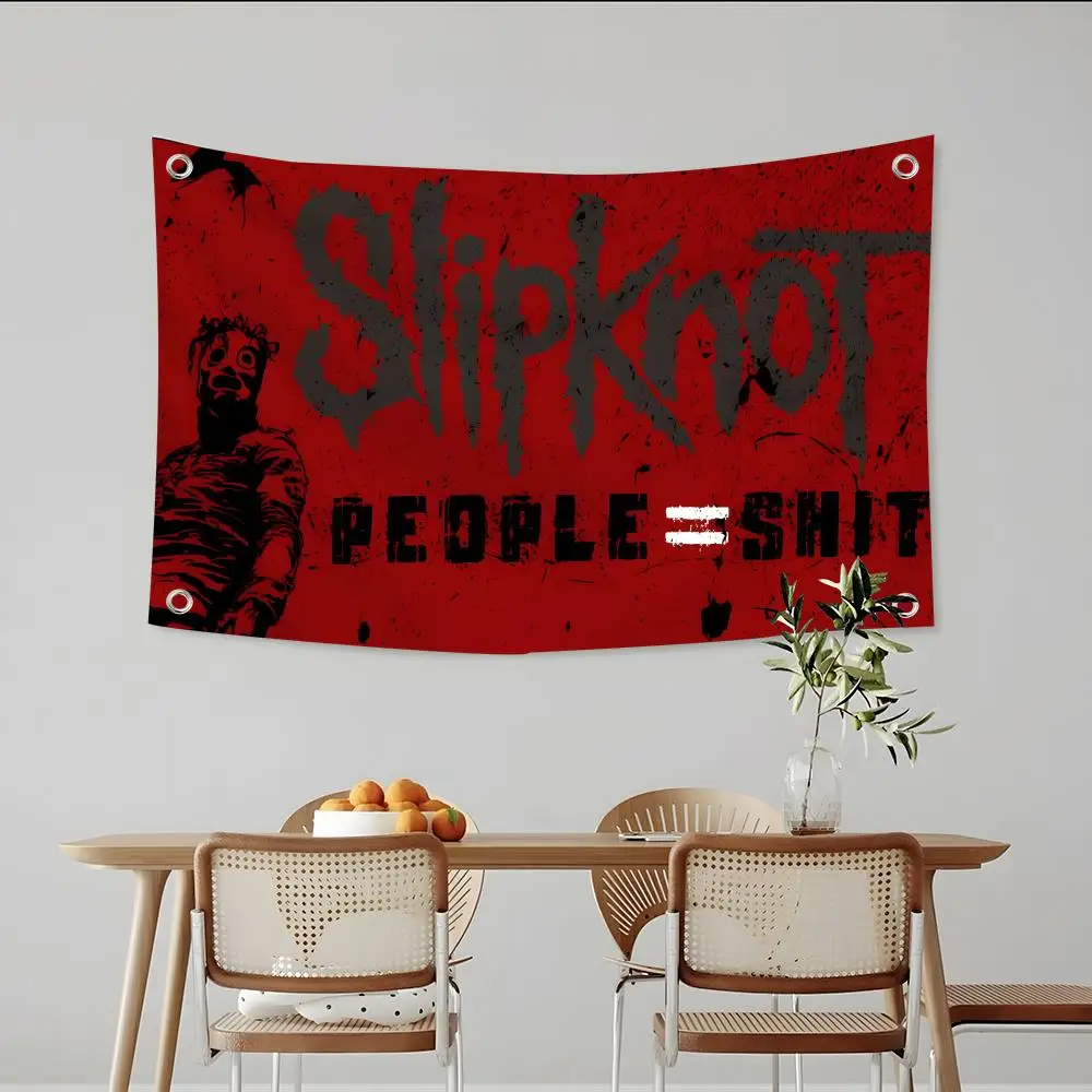 S-slip-knot Rock Band Flags Custom Camping Outdoor Garden Room Decor Backdrops Wall Art Family Gifts