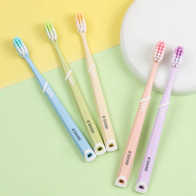 Adult toothbrush with 5 soft bristles and 10,000 bristles, affordable and comfortable handle