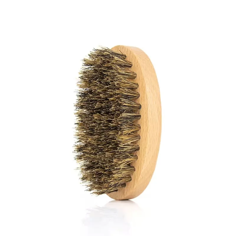 Professional Eco Friendly Boar Bristle Men's Shaving Brush Portable Barber Natural Beard Brush For Facial Cleaning Mustache Tool