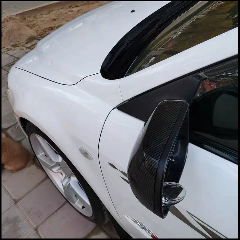 

Car Styling For Mazda 3 2009-2012 Rearview Mirror Cover Caps Trim With Horn Decorate Auto Parts Accessories