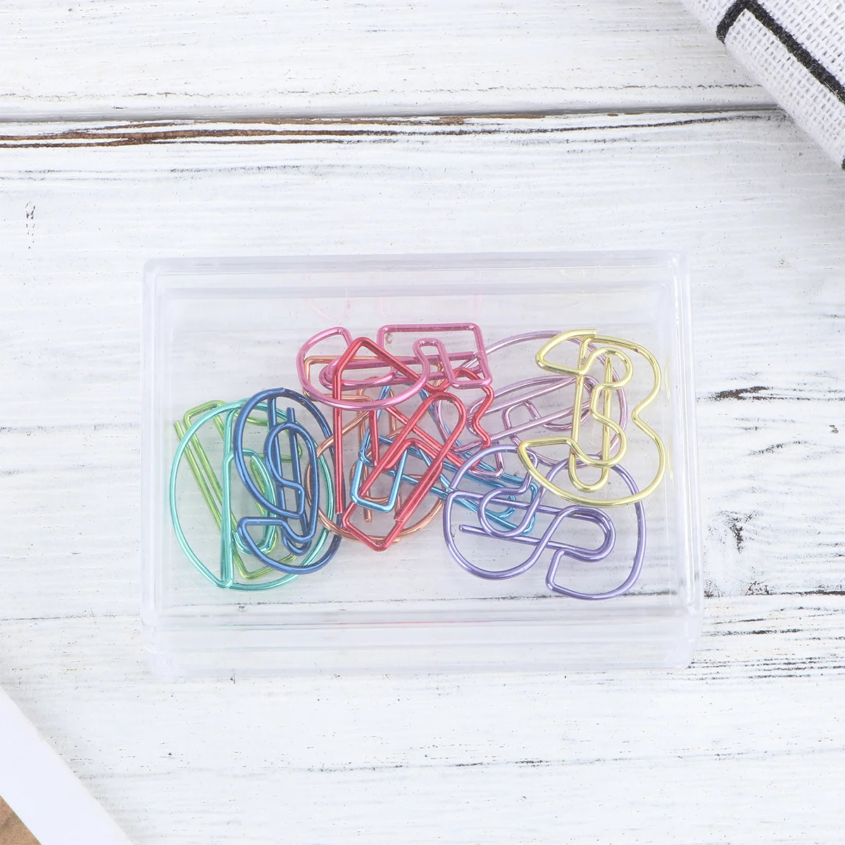 

10Pcs Digital Paper Clips Colorful Creative Paper Clamp Simple Binder Clips for Notes Photos Document Organization Office