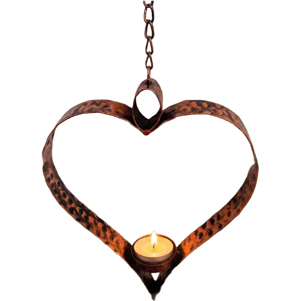 Flame Rustic Iron Candle Holder Stake for Garden Outdoor Lawn Decor Weathered Finish Compatible with Standard Candles