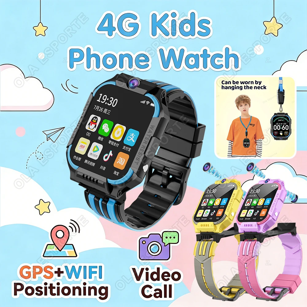 

Smart Watch Kids 4G GPS WIFI Video Call SOS Tracker Location Phone Watch Child Smartwatch Monitor Boys Girls Gifts APP Download