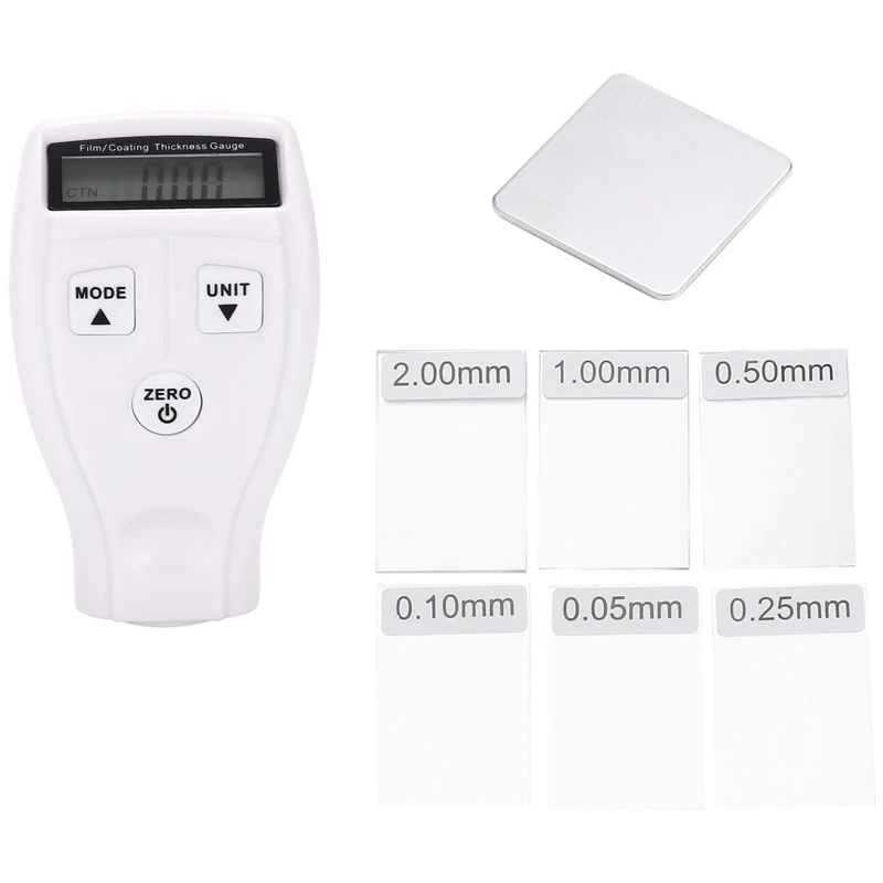 GM200 Ultrasonic Galvanize Painting Coat Film Measure Tester Thickness Gauge For Car Coating Thickness Measure Paint (White)