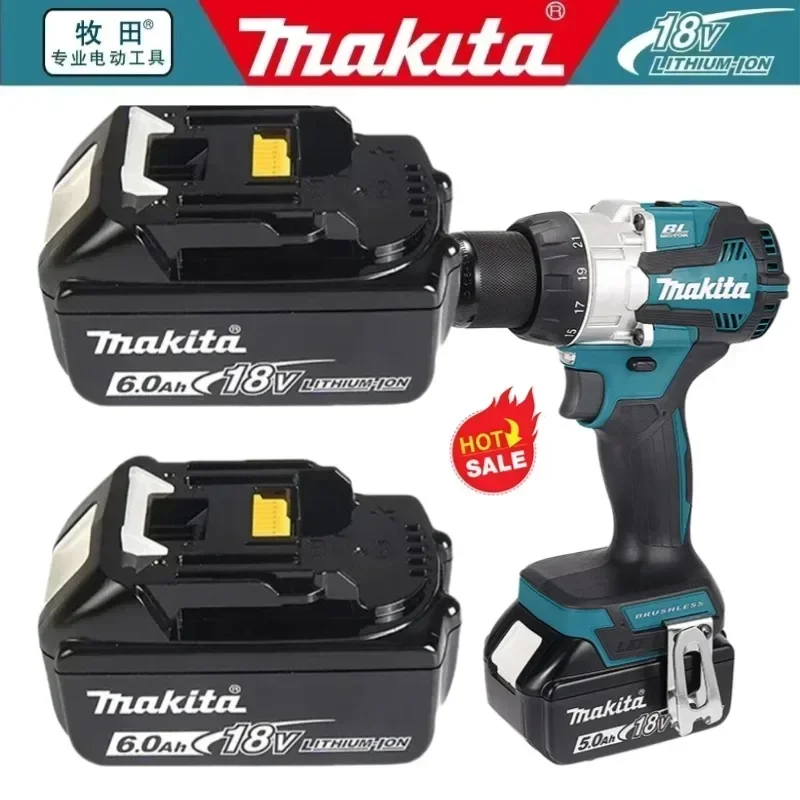 

DHL Ship Makita Original 18V 6Ah Lithium ion Rechargeable Battery 18v drill Replacement Batteries BL1860 BL1830 BL1850 BL1860B