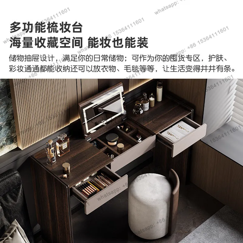 Italian minimalist dresser bedroom simple modern small clamshell makeup table