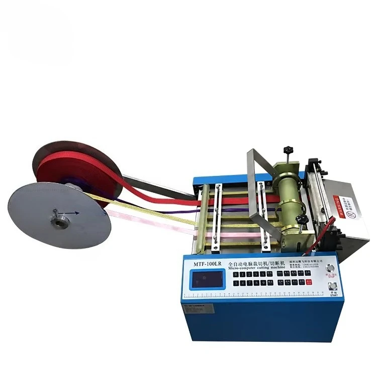 Hot and Cold Automatic Rope Cable Table Ribbon Cutter Machine Webbing Conveyor Belt Cutting Machine Nylon Tape Cutting Machine