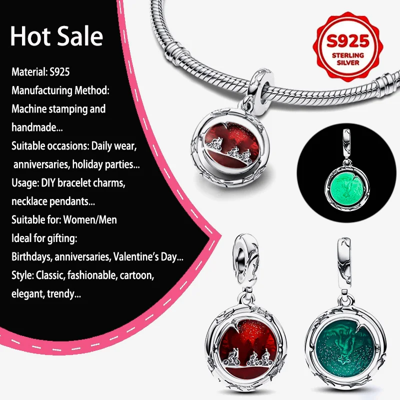 

Strange Things 925 Sterling Silver Demogorgon Pendant for DIY Bracelets and Necklaces Beads Gemstones Parties and Holiday Gifts